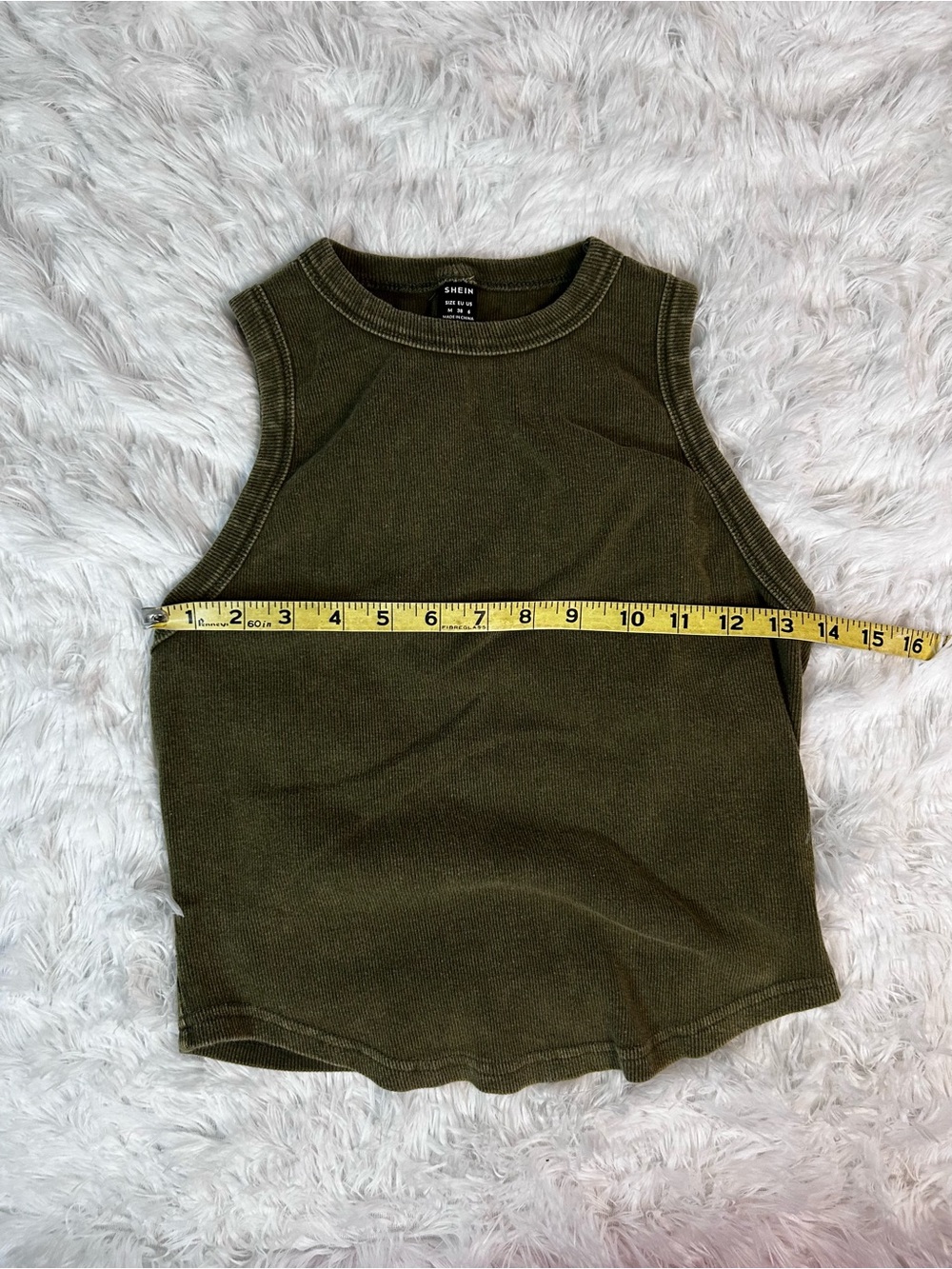 Green ribbed tank - Picture 3 of 4
